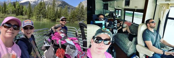 Nelson family traveling in their RV