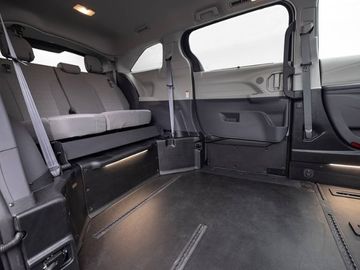 Interior view of the BraunAbility Toyota Sienna wheelchair van