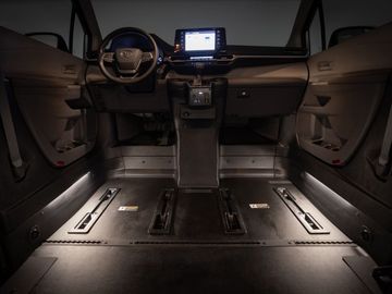 LED interior lighting in the BraunAbility Toyota Sienna wheelchair van