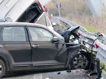 Vehicles involved in a car accident