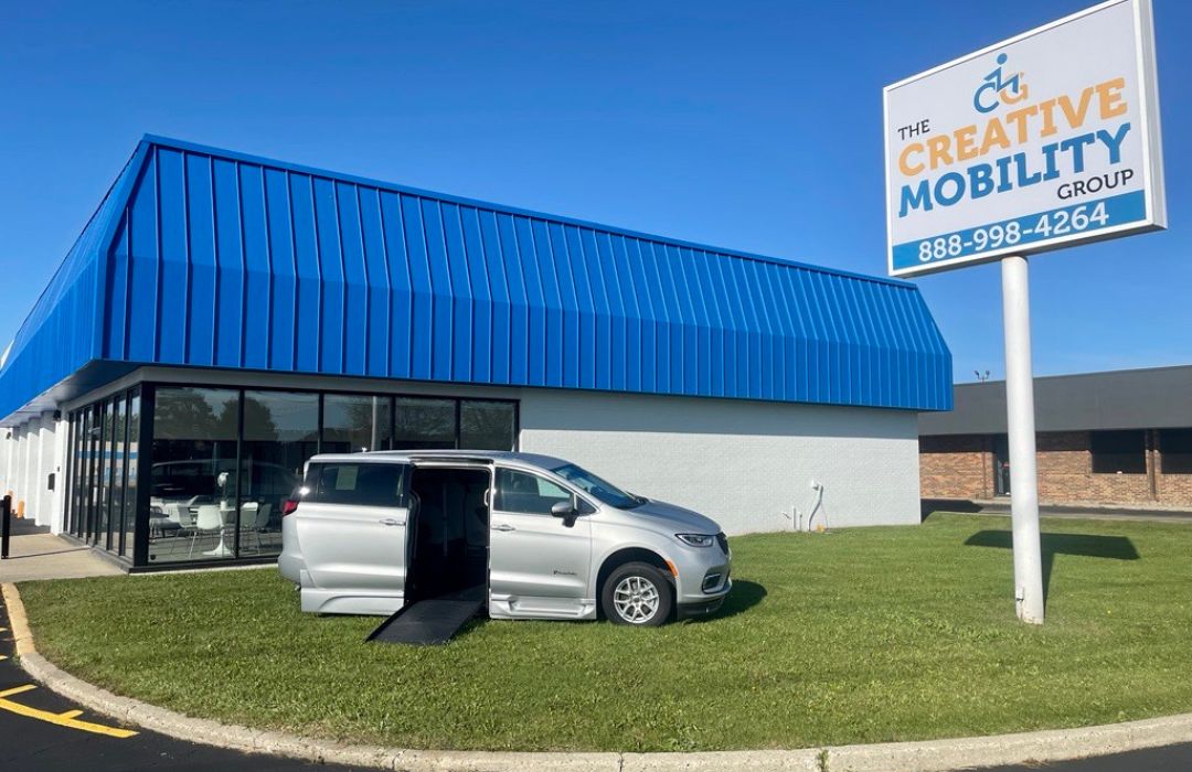Exterior of The Creative Mobility Group building in Flint, Michigan.