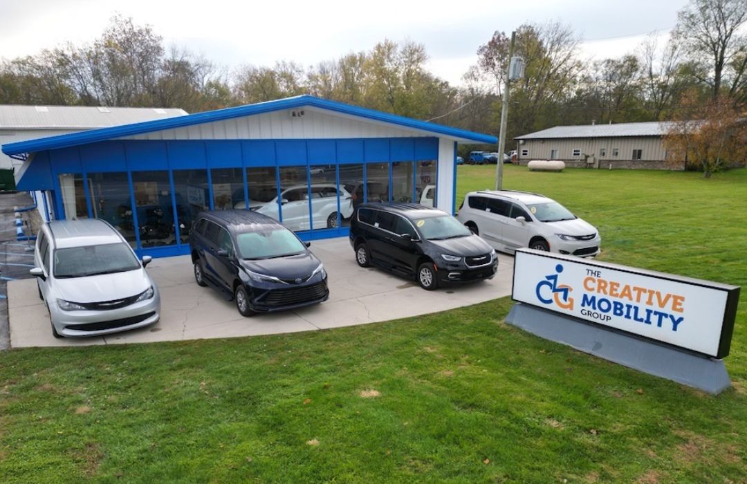 Exterior view of The Creative Mobility Group Dayton location in Xenia, Ohio.
